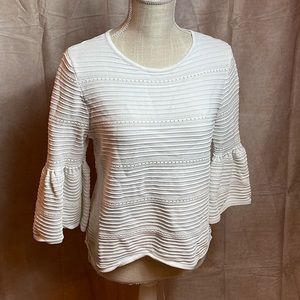 White House Black Market White Sweater Sz S